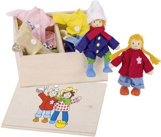 Goki Birt And Ben's Dress Up Set Комплект Дървени Кукли за Къща за Кукли