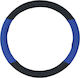 Onyx Auto-Lenkradabdeckung Double C mit Durchmesser 38cm aus Kunstleder Blau