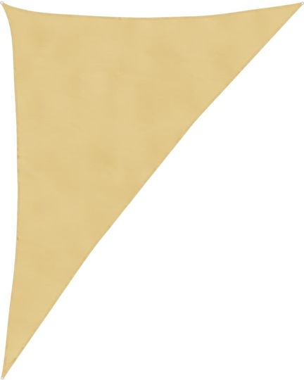 vidaXL Triunghi Umbrela Sail Bej cu strat PU 5x6.4x6.4m
