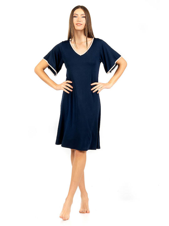 Secret Point Women's Summer Nightgown Blue