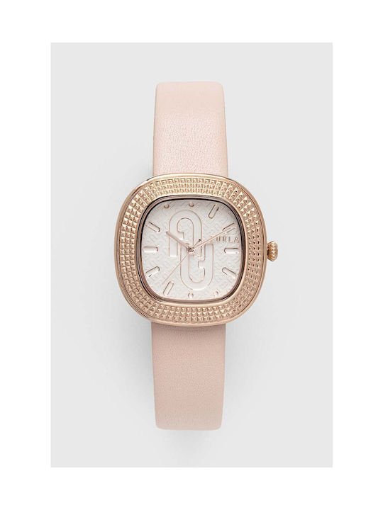 Furla Uhr mit Rosa Lederarmband