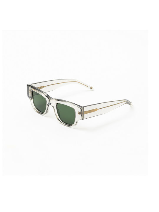 Common Sense Γυαλιά Ηλίου με Διάφανο Κοκκάλινο Σκελετό και Πράσινο Φακό CS016