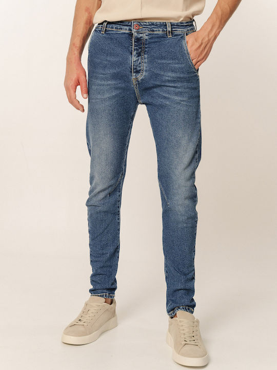 Edward Jeans Ανδρικό Παντελόνι Τζιν σε Tapered Γραμμή Μπλε