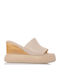 Damenplattformen Beige