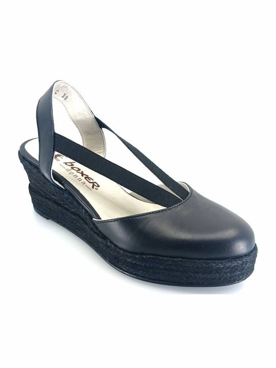 Anatomic Women's Leather Ankle Strap Platforms Black