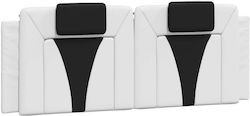 vidaXL Headboard Cushion with Leather White/Black