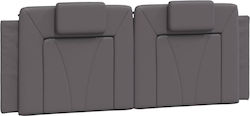 vidaXL Leather Gray Bed Headboard Cushion