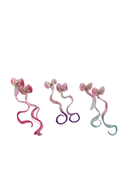 Ro-Ro Accessories Πεταλούδα Σετ Παιδικά Κοκαλάκια με Κλιπ Ζώο Πεταλούδα 2τμχ (Διάφορα Σχέδια) 1τμχ