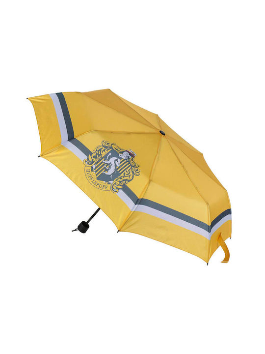 Harry Potter Kids Curved Handle Umbrella Hufflepuff Yellow