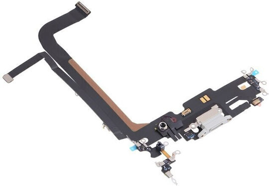 Кабел с Порт за зареждане в Бял цвят за iPhone 13 Pro Max