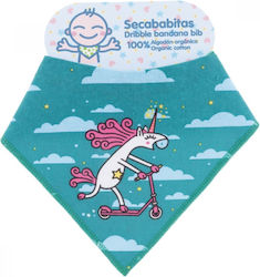 Laken Unicorning Bandana material textil cu buton Verde pentru 3 m+ Laken Unicorning Bandana material textil cu buton Verde pentru 3 m+