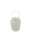 Espiel Tabletop Wicker Lantern White 21cm