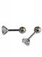 Kostibas Fashion Обеци Piercing от Стомана 1.2мм Сребърни