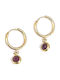 Kostibas Fashion Earrings Hoops made of Steel Gold Plated