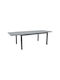 Garten- und Terrassentisch Aluminium Ausziehbar Lafla Anthrazit 160(+80)×100×75cm