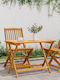 Sitting Room Table for Small Outdoor Spaces made of Acacia Foldable Solid Acacia Wood 90x52.5x65cm