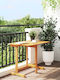 Wooden Garden & Terrace Table for Small Spaces Foldable Solid Acacia Wood 90x60x72cm