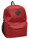 24home.gr School Backpack for Junior High-High School with Water Bottle Holder Red 31 x 13 x 41cm