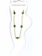 Kostibas Fashion Gold Plated Steel Green Anklet