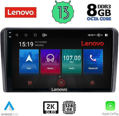 Lenovo Sistem Audio Auto 2DIN (Bluetooth/USB/AUX/WiFi/GPS/Apple-Carplay/Android-Auto) cu Ecran Tactil 9"