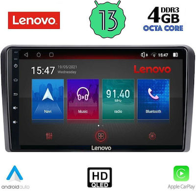 Lenovo Sistem Audio Auto 2DIN (Bluetooth/USB/AUX/WiFi/GPS/Apple-Carplay/Android-Auto) cu Ecran Tactil 9"