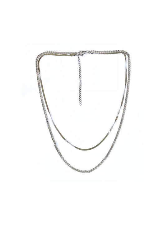 Kostibas Fashion Necklace Double from Steel