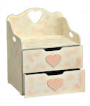 Baptism Cloth Box Heart Beige