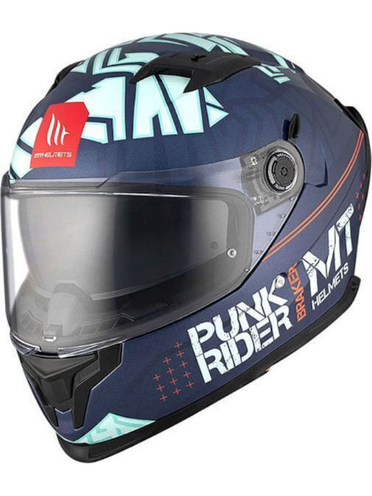 MT Braker SV Black/Blue Matt Full Face Motorcyc...