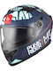 Braker SV Black/Blue Matt Full Face Motorcycle Helmet ECE 22.06 1600gr with Sunvisor