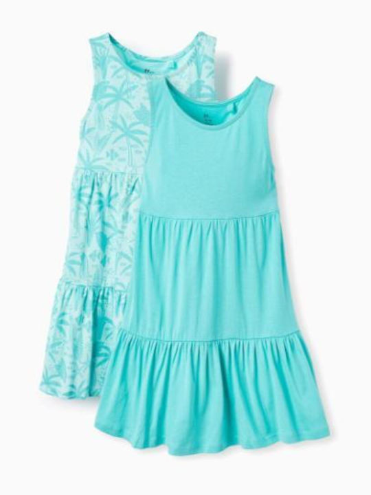 HappyNest Mädchen Kleid Aqua Green