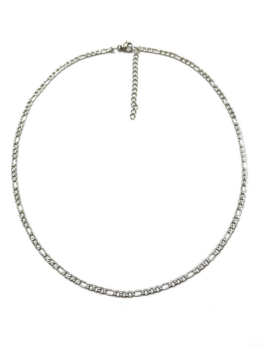 Kostibas Fashion Αλυσίδα Λαιμού από Ατσάλι Μήκους 40cm