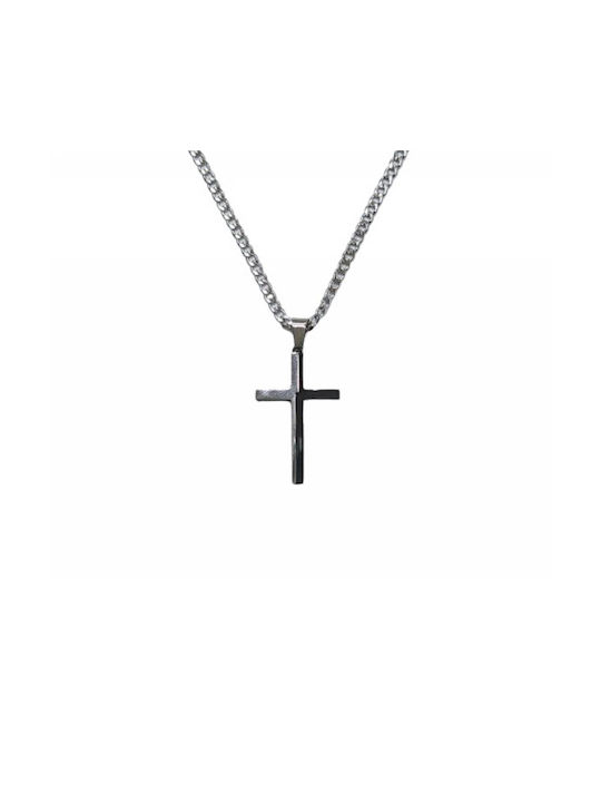 Kostibas Fashion Kreuz aus Stahl mit Kette