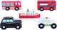 Set 5 vehicule din lemn
