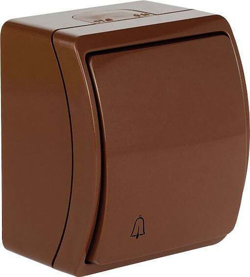 Elektro Plast Waterproof Wall Switch Lighting with Frame Brown