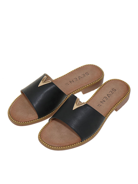 Seven Women's Flat Sandals in Black Color