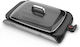 Rohnson Tabletop Electric Grill Grill and Smooth Plate 2000W with Lid and Adjustable Thermostat 40cmx30cmcm