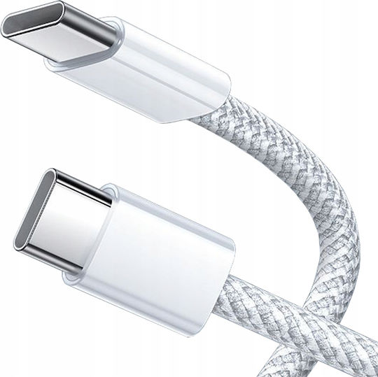 Mcdodo USB 2.0 Cable USB-C male - USB-C 60W PD Λευκό 1m CA-5690