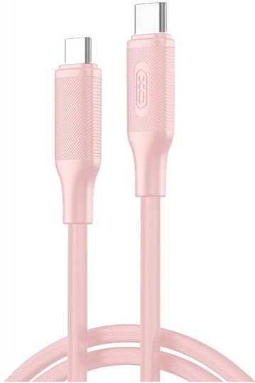 XO Nb-q265b USB 2.0 Cable USB-C Male - USB-C 60W PD Pink 1m 16.005.0309