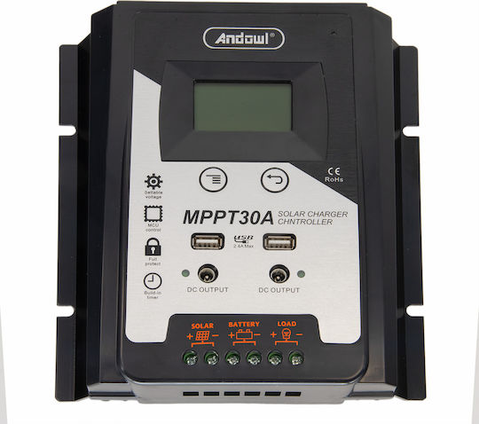 Andowl Ρυθμιστής Φόρτισης MPPT 30A