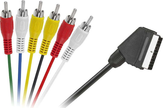 Cabletech Καλώδιο Scart male - Composite male 1.2m Μαύρο LEC-KPO2711-1 2