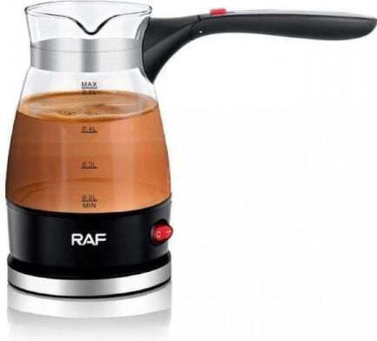 Raf Electric Greek Coffee Pot 600W with Capacity 500ml Black