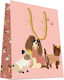 Gift Bag 32x14x40cm Pink Puppies