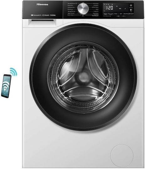 Hisense Mașină de spălat cu uscător 10.5kg/6kg Cu aburi 1400 Rotiri cu Wi-Fi