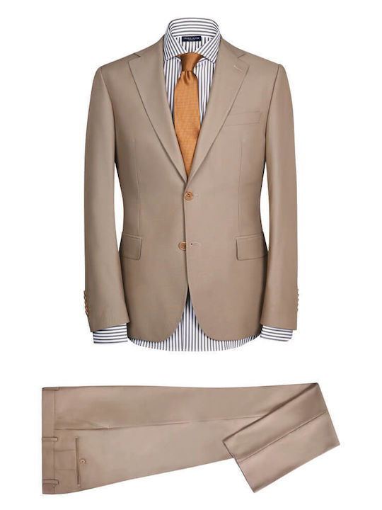 Prince Oliver Modern Fit Costum Bărbați Beige