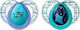 Tommee Tippee Time Night Orthodontic Pacifiers Silicone Night Sea - Blue-Light Blue for 6-18 months 2pcs