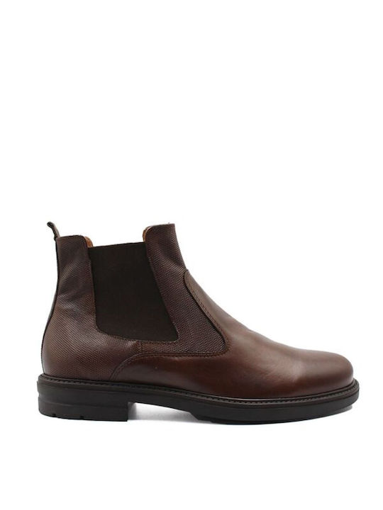 Antonio Leather Chelsea Style Boots 1385 Brown