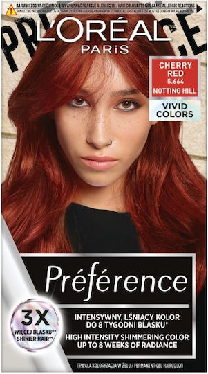 L'Oreal Paris Preference Vivid Colors Vopsea de Păr 5.664 Cherry Red