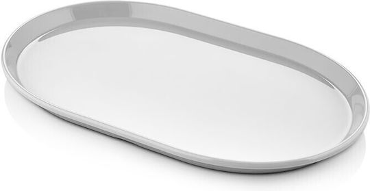 Atlas Melamin Servierplatte Oval Melamin Weiß 34x21cm 1Stück