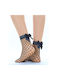 Ytli Women's Fishnet Stockings Glitter Bow