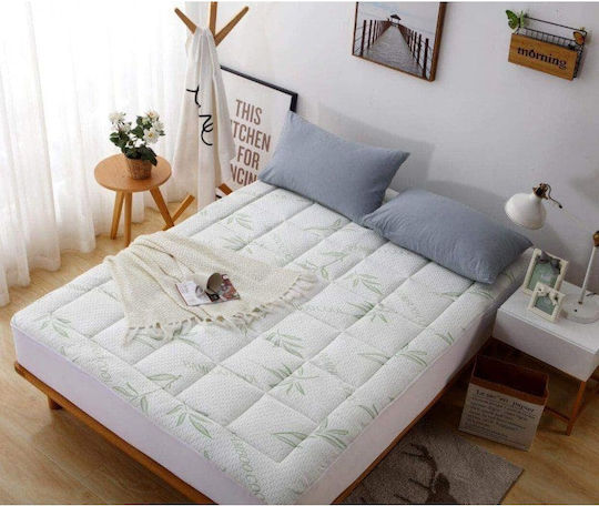 Ariete Mattress Topper Semi-Double Polyester with Bamboo Fibers & Elastic Straps 120x200x4cm